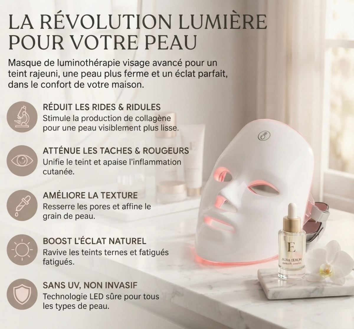 Masque LED Visage